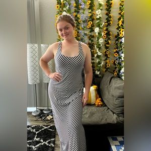 Striped Long Dress